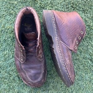Brown leather Dr. Martens boots